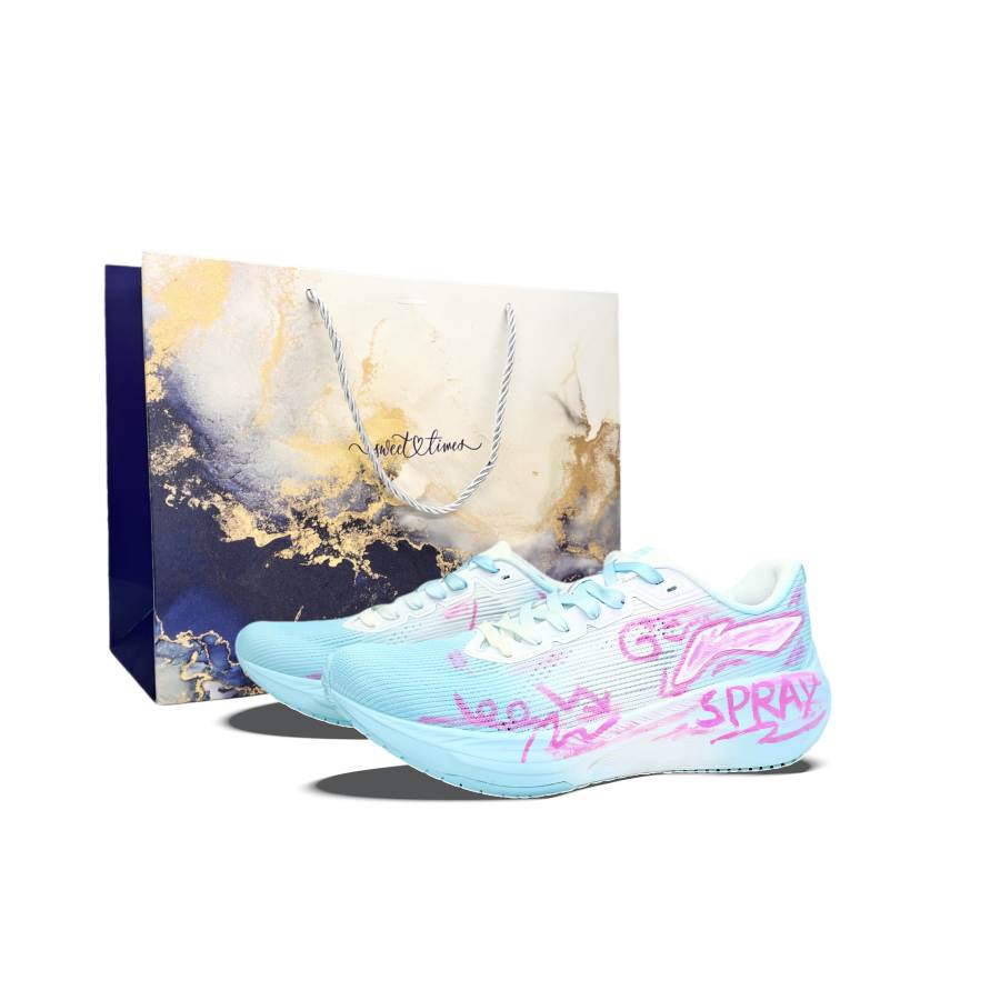 Li-Ning Li Ning Version 2.0 Breathable Low top Casual Physical Fitness Test & Exam Running Shoes Men's Blue Pink