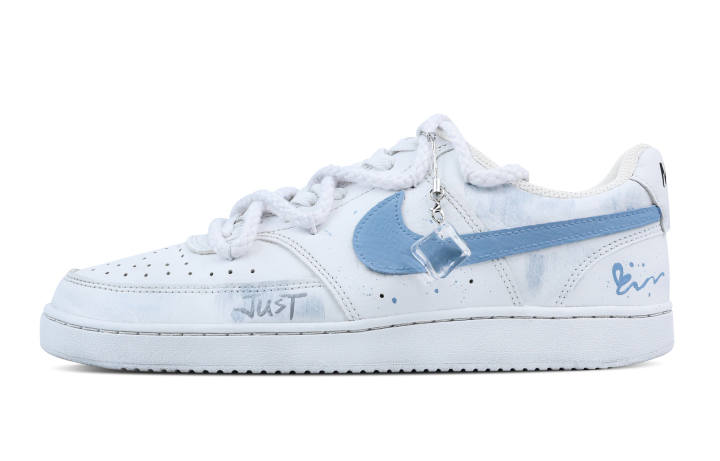 Nike Nike Court Vision 1 Ice Dew Transformation Abrasion Resistant Low top Skateboard Shoes Men's Blue White