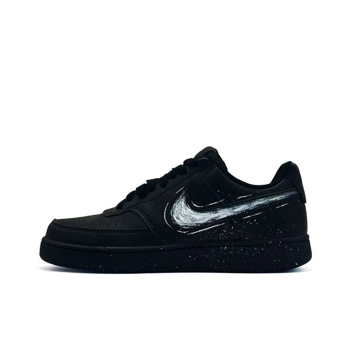 Nike Nike Court Vision Low Ink Trace・Dark Realm PU Synthetic Leather Cushioning, Wear Resistant Low top Skateboard Shoes