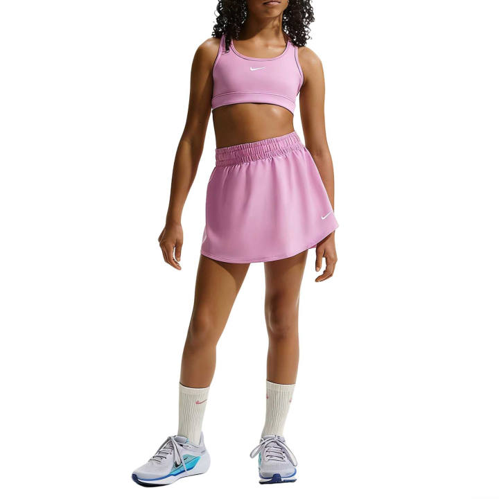 Nike Nike Solid Color Brand Logo Moderate Skirt Summer Kids'