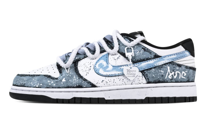 Nike Nike Dunk Dyed Sweet Hooks Abrasion Resistant Low top Skateboard Shoes Unisex Blue White
