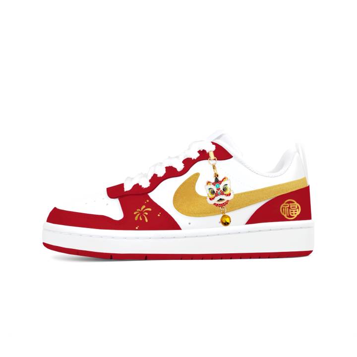 Nike Nike Court Borough Lion Dance Blessing, Bug 2 Manufacturing Cushioning Abrasion Resistant Cushioning, Wear Resistant