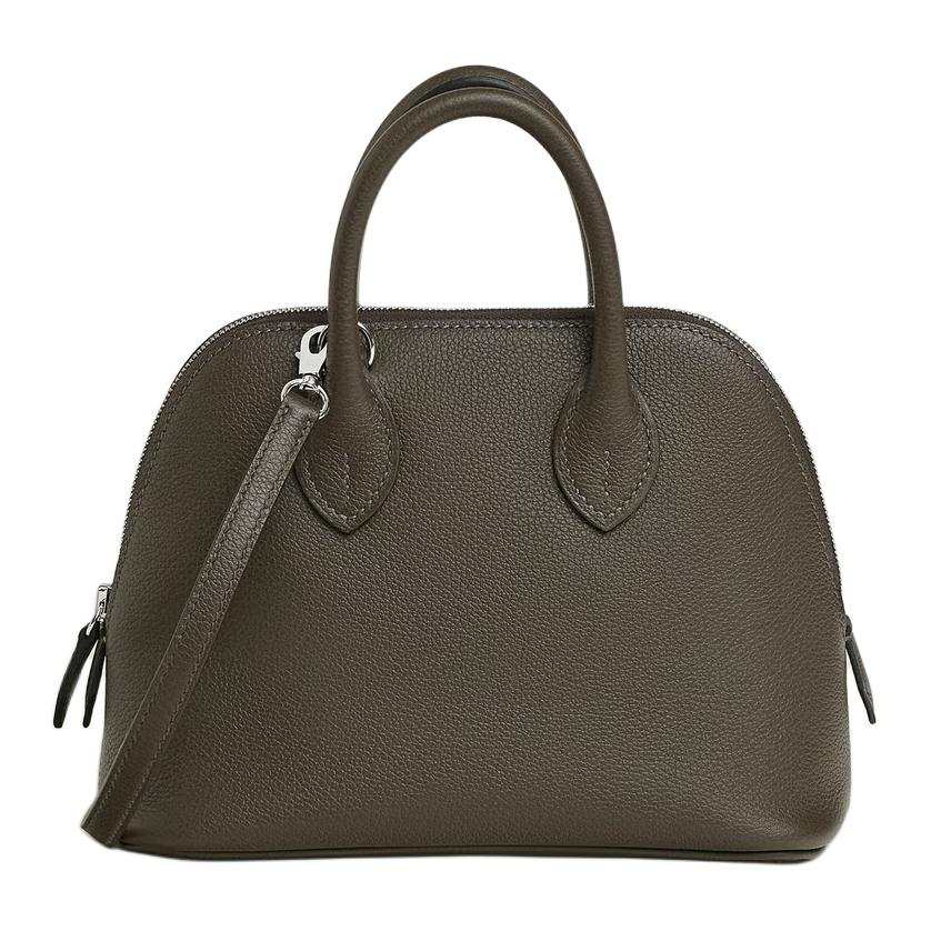 HERMES Bolide Evercolor Calfskin Dome Bag Handbag 19 Women's Bermark & Blue & Brighton