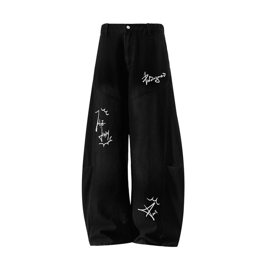 PAL ONGACO Jeans Unisex Moderate Wide Leg Pants