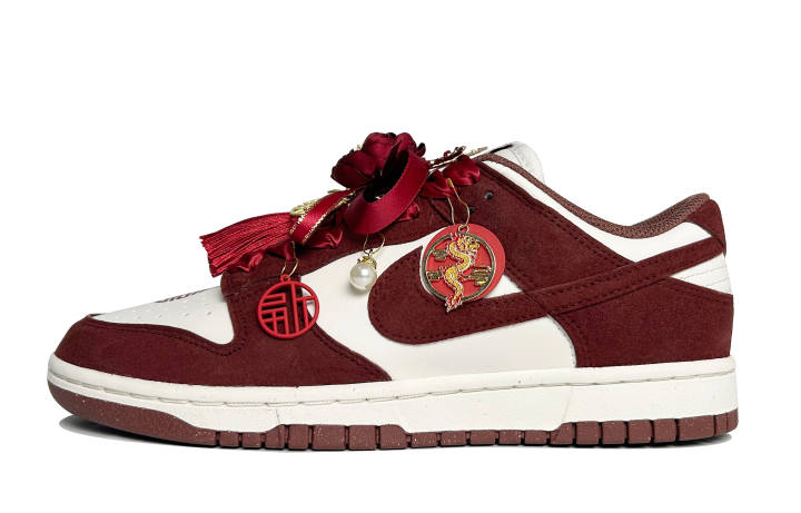 Nike Nike Dunk Cheerful Slip Resistant Abrasion Resistant Low top Skateboard Shoes Unisex Red