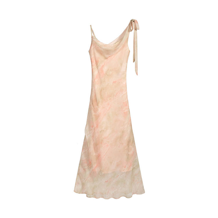 MOMMANWA Slip Dresses Women's Orange Pink Moderate
