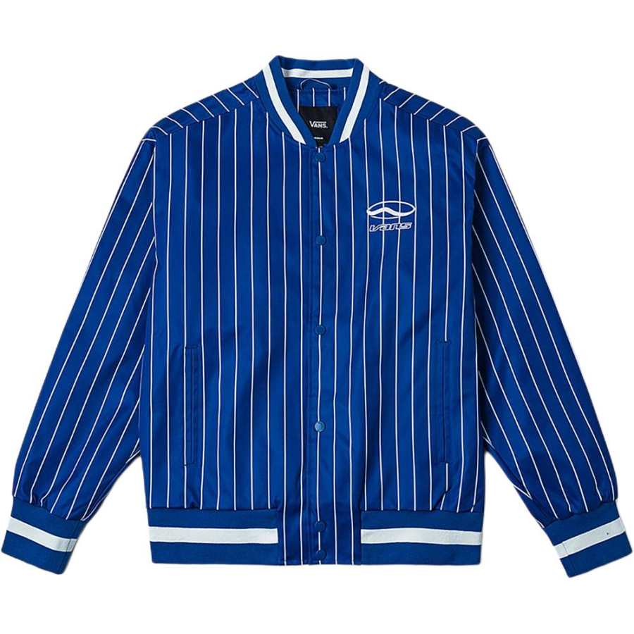 Vans Vans Jackets Men's Blue Baseball Collar Moderate Reversible