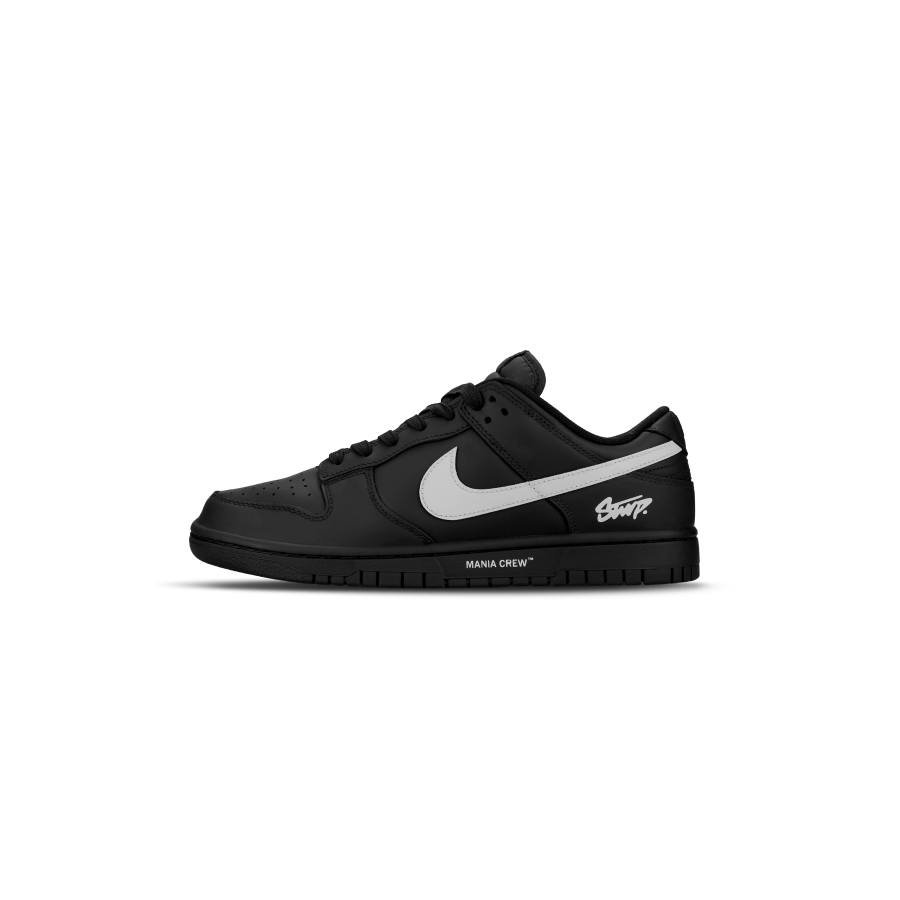 Nike Nike Dunk Abrasion Resistant Slip Resistant Low top Skateboard Shoes Unisex Black Silver