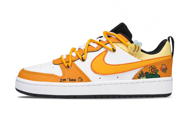 Nike Nike Court Borough Bee Buzz, Shark Baby Leather Low top Skateboard Shoes Kids'