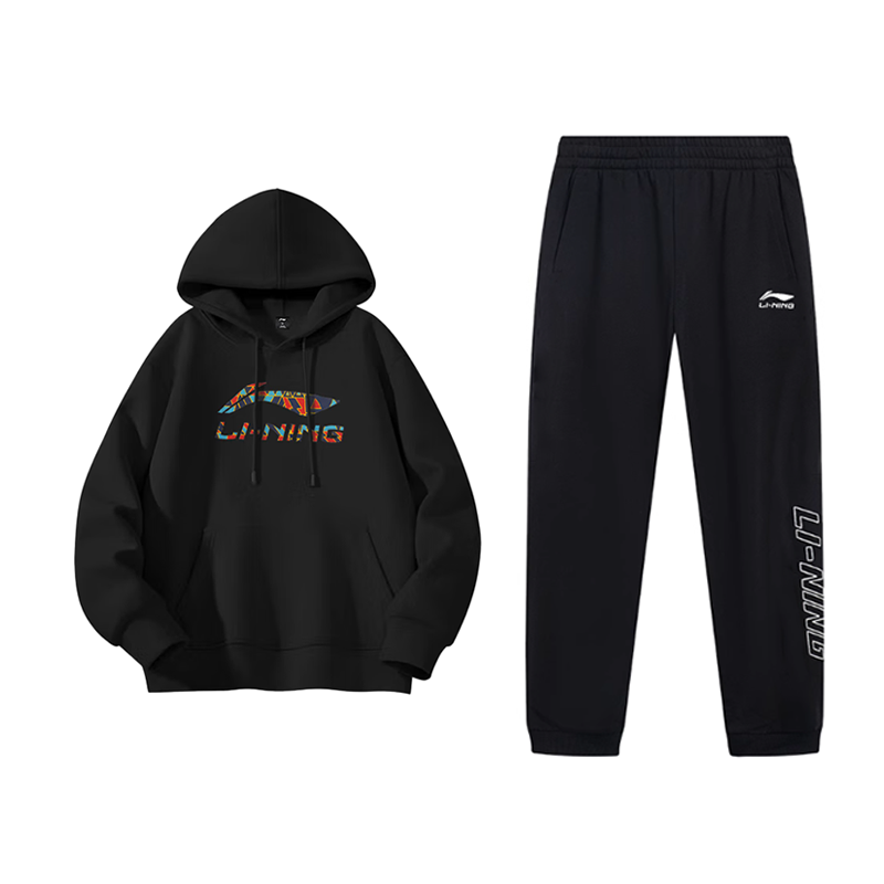 Li-Ning Li Ning Casual Sportswear Unisex Black+Black