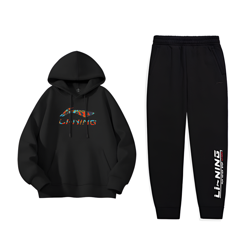 Li-Ning Li Ning Casual Sportswear Unisex Black+Black
