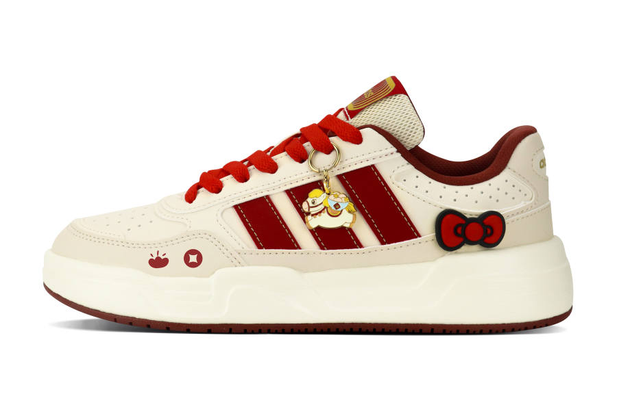 Adidas Adidas LITE BALLER Lightweight Low top Skateboard Shoes Unisex Beige Red