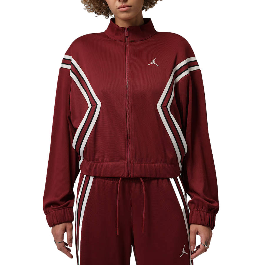 Jordan Jordan Brooklyn Jackets Women's Red Team/Sail Team Stand Collar Moderate Other