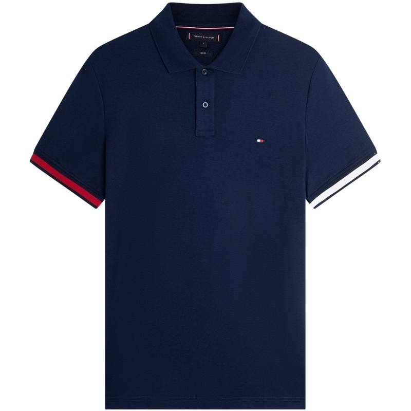 Tommy Hilfiger striped trim polo shirt
