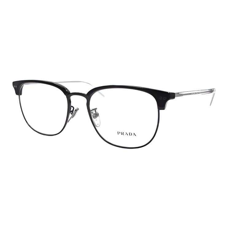 PRADA PRADA Browline Eyeglass Frames Men's Black