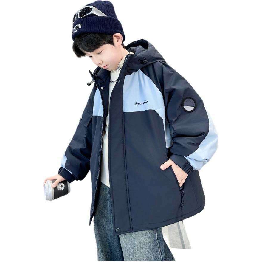 Lanza Casual Padded Jacket Winter Navy Blue Teenagers