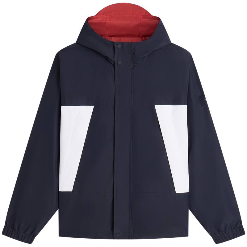 Tommy Hilfiger Jackets Men's Navy Blue & Red & White/Red DW5 Hooded Non Detachable Moderate Other