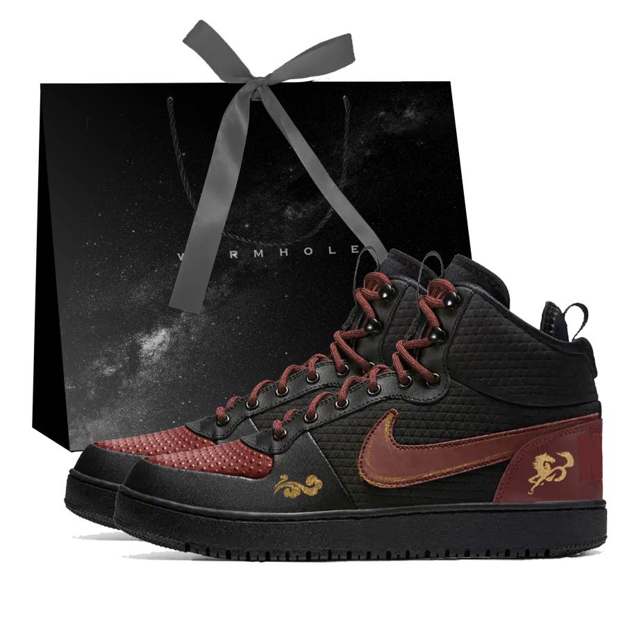 Nike Nike Court Borough Horse Leaping Dragon Soaring Thermal Abrasion Resistant Mid top Skateboard Shoes Men's Red