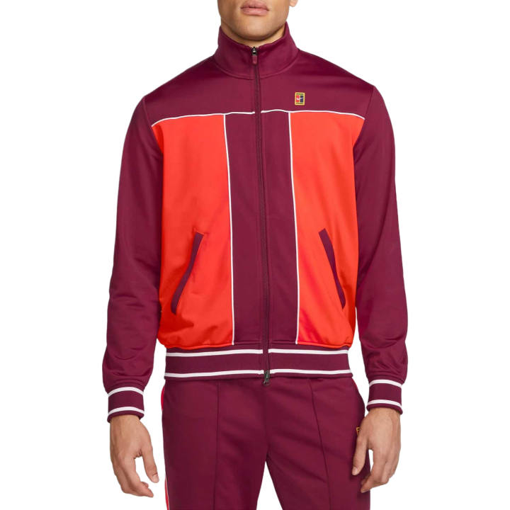 Nike Nike Court Jackets Men's Deep Beetroot/Havana Chili Red/Pink Foam Stand Collar Moderate Other