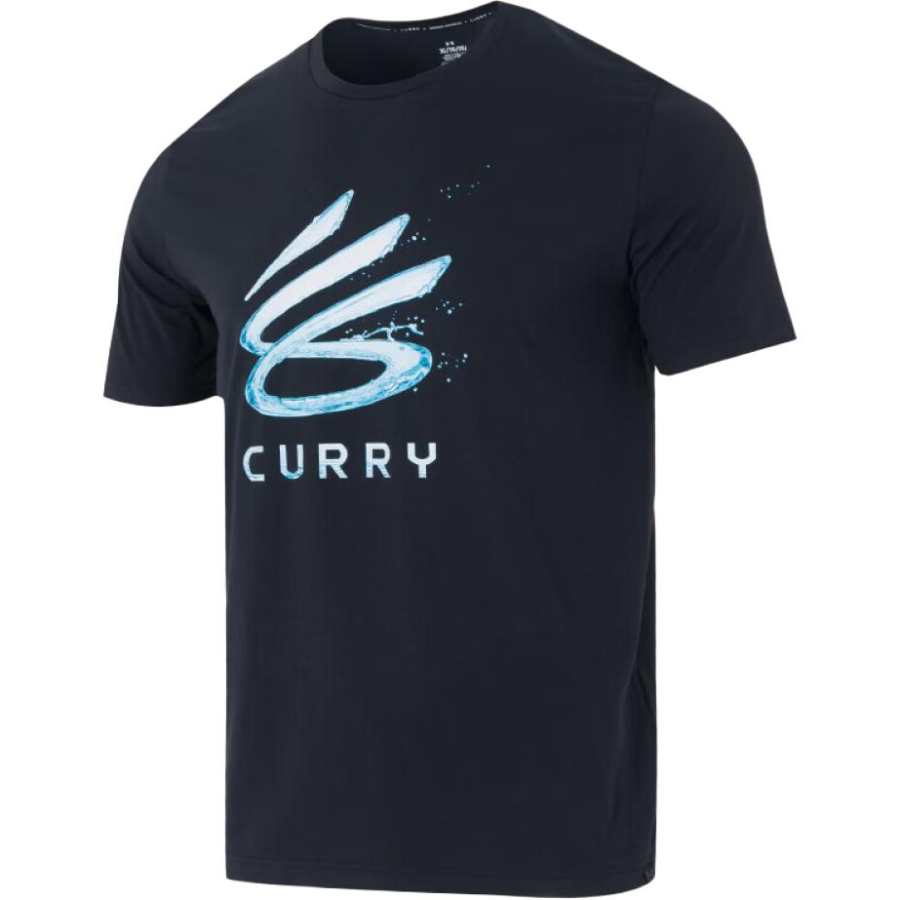 Under Armour T Shirts Men's Black Crew Neck Moderate