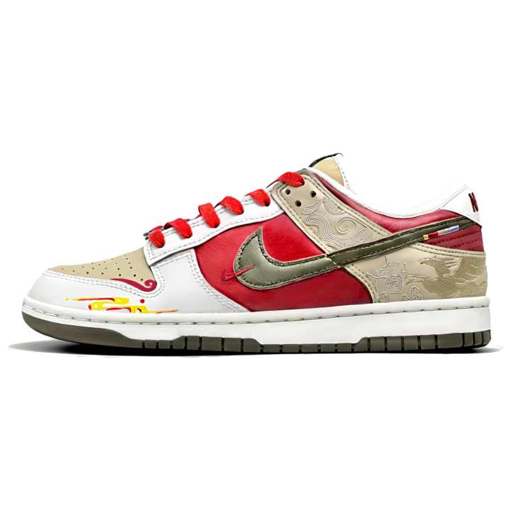 Nike Nike Dunk Crimson Sky Soaring, Limited CNY Lightweight Low top Skateboard Shoes Men's Beige Red