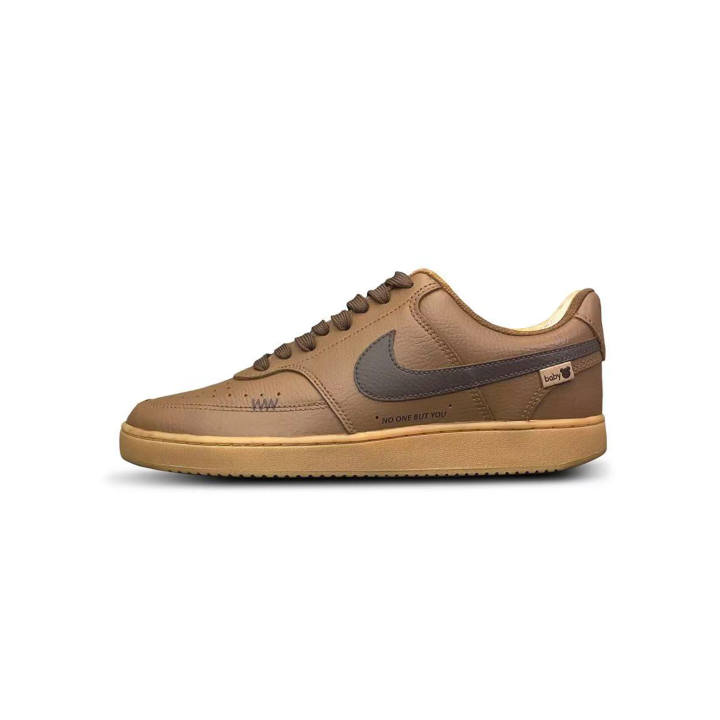 Nike Nike Court Vision 1 Tower Rabbit Coexistence Low top Skateboard Shoes Men's Brown