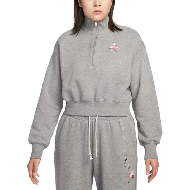 Nike Nike Sweatshirts Women's Gray Stand Collar Moderate
