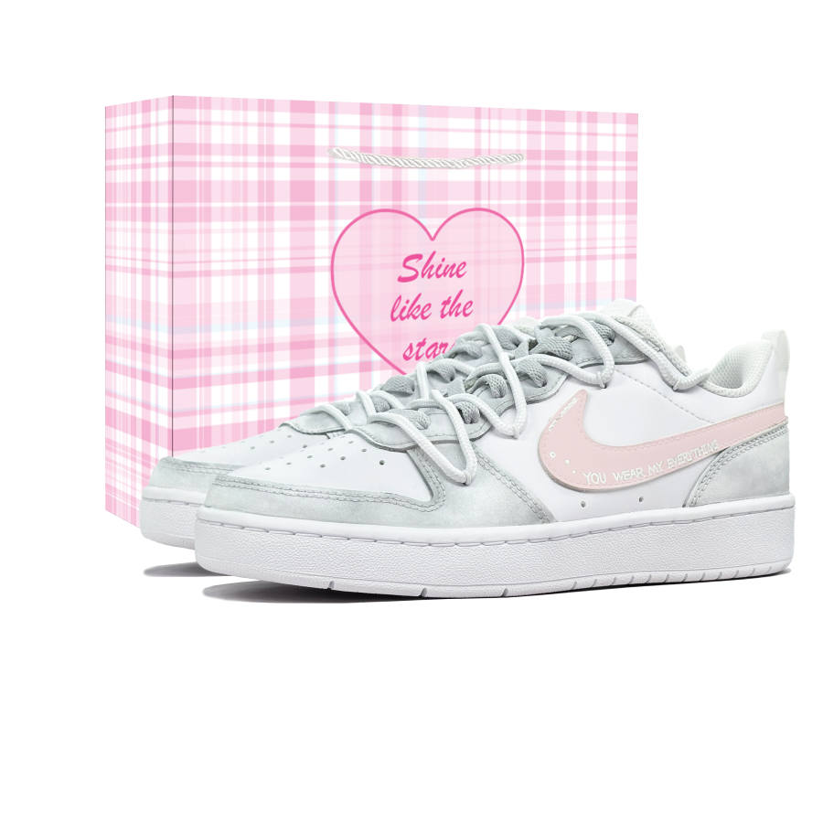 Nike Nike Court Borough Nanometer Sugar Height Increasing Abrasion Resistant Slip Resistant Low top Skateboard Shoes Women's