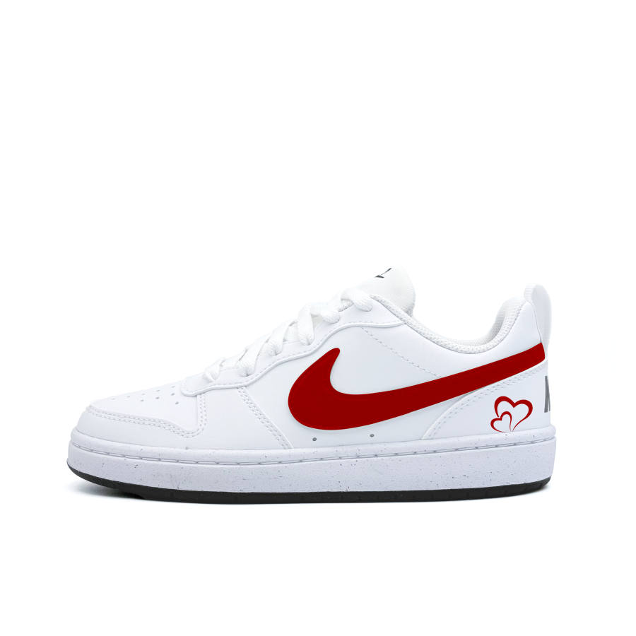 Nike Nike Court Borough Red Heart Double Seal Synthetic Leather Abrasion Resistant Abrasion Resistant Low top