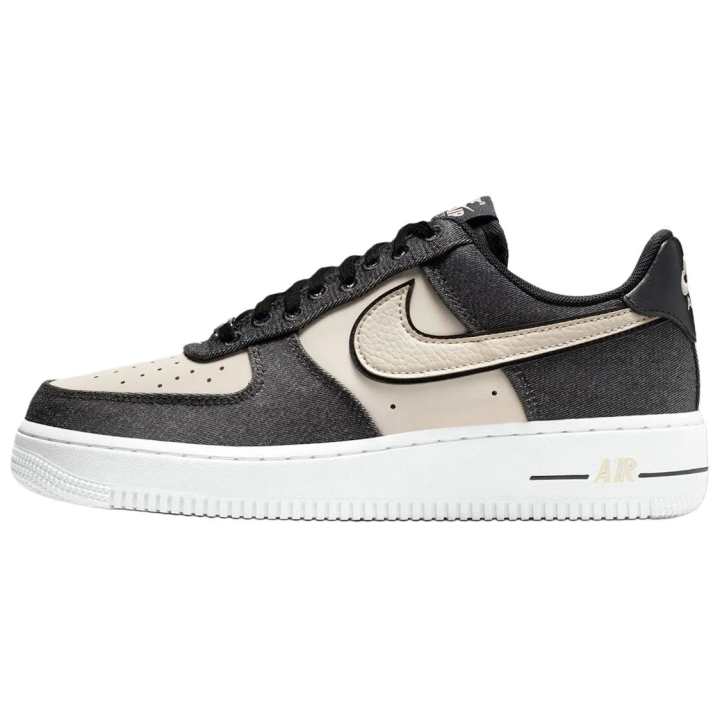 Nike Nike Air Force 1 Low top Skateboard Shoes Unisex Black Beige