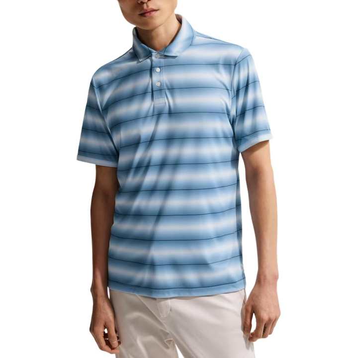 Nike Nike Dri Fit Polo Shirts Men's Work Blue Lapel Moderate