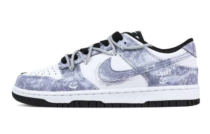 Nike Nike Dunk Lucky Smile 1 Slip Resistant Abrasion Resistant Low top Skateboard Shoes Unisex Purple White