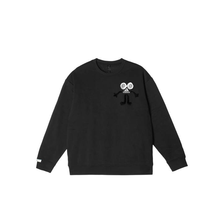 Adidas Adidas LABEL Sweatshirts Unisex Black Crew Neck Moderate
