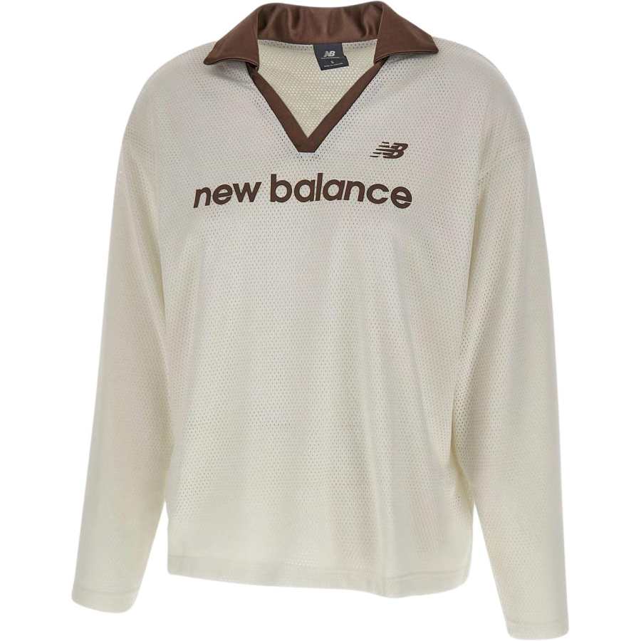 New Balance New Balance satin-collar logo-print top