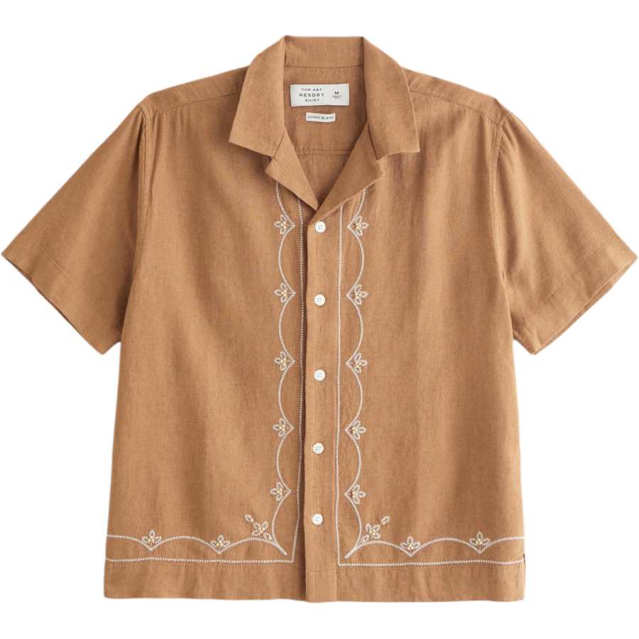 Abercrombie&Fitch Shirts Men's Brown Lapel Moderate