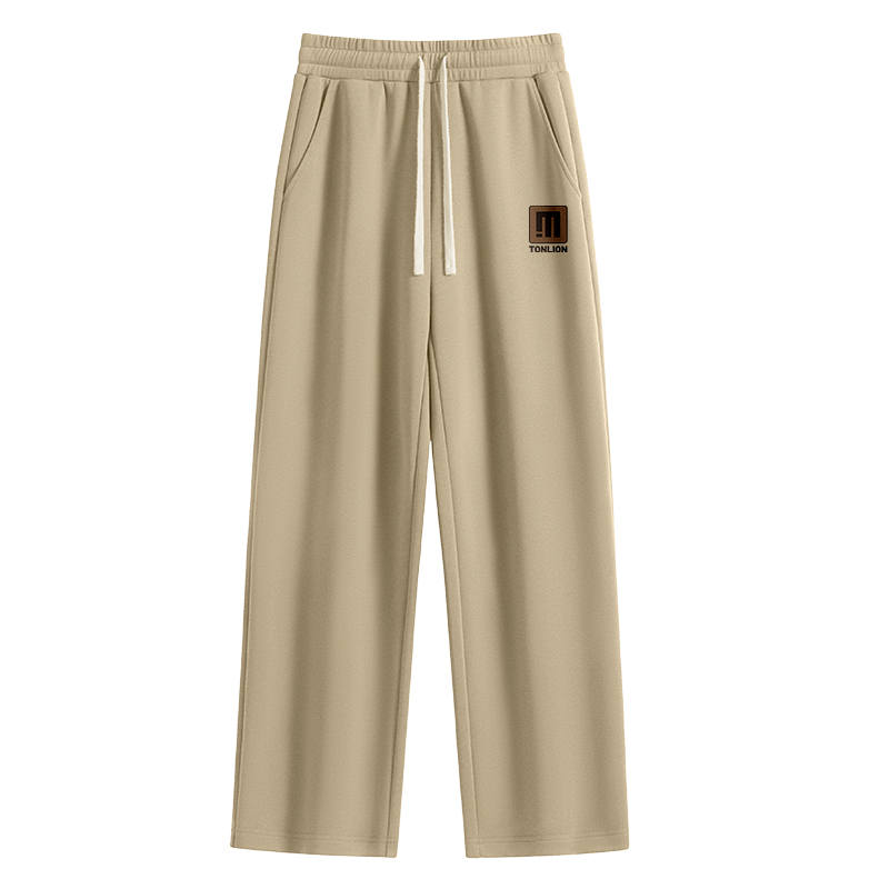 Tonlion Casual Pants Unisex Moderate Straight Fit Pants
