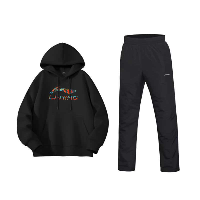 Li-Ning Li Ning Casual Sportswear Unisex Black+Black