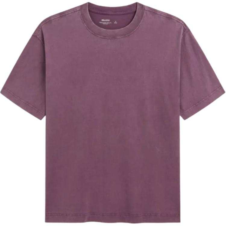 Hollister/ T Shirts Men's Pink Crew Neck Moderate Straight Fit