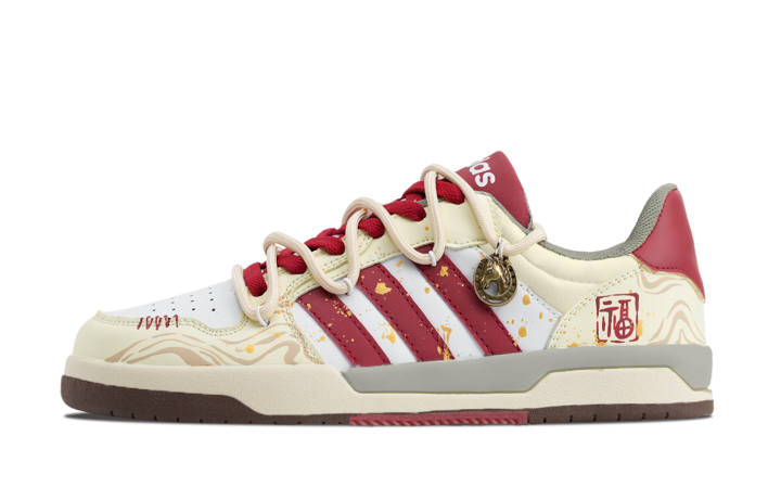 Adidas Adidas ENTRAP Horse Year Blessing Abrasion Resistant Low top Skateboard Shoes Unisex Ecru