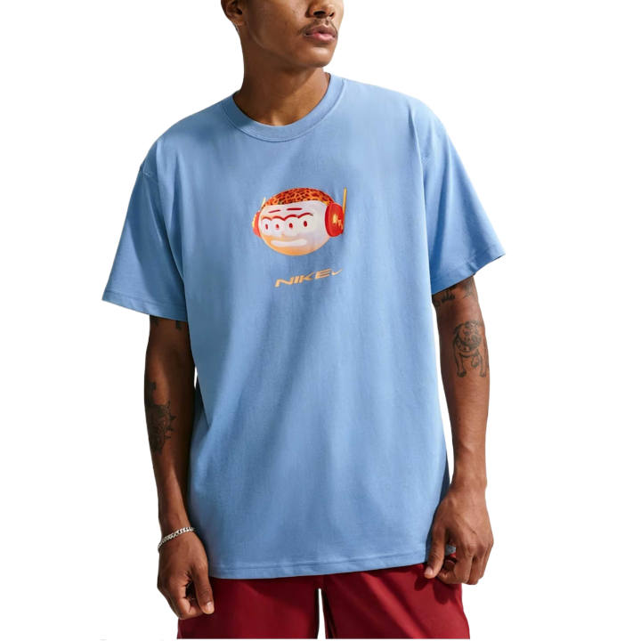 Nike Nike Sportswear T Shirts Men's Work Blue Crew Neck Moderate
