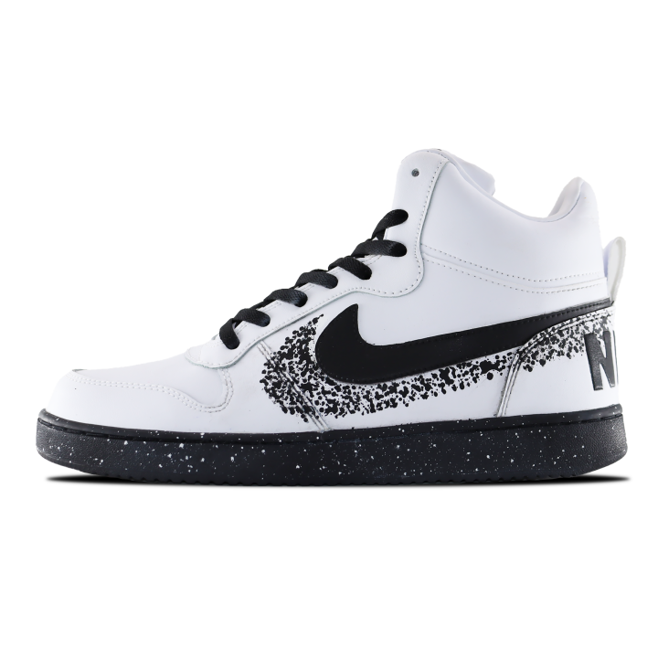 Nike Nike Court Borough White Blade, Dry Space Leather Abrasion Resistant Abrasion Resistant Mid top Skateboard Shoes Men's