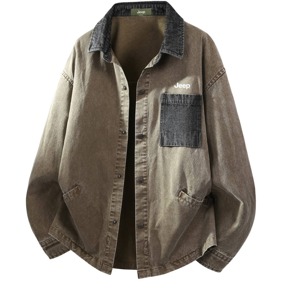Jeep City Casual Collection Shirts Unisex Lapel Moderate Shirt