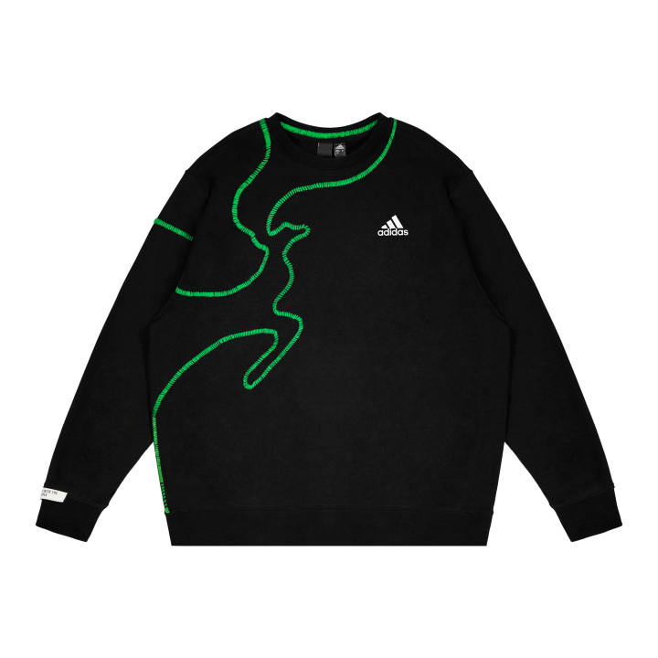 Adidas Adidas Sweatshirts Unisex Black Crew Neck Moderate Regular