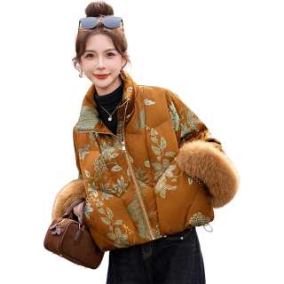 BANDICOOT Down Jackets Women's Image Color Stand Collar Thickened Chanel Inspired Down Jacket