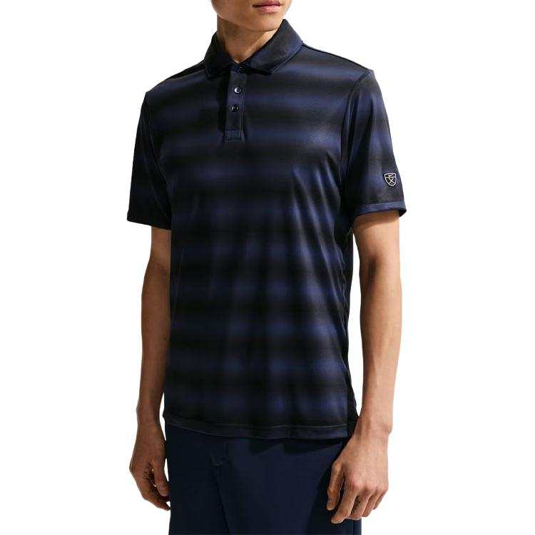 Nike Nike Polo Shirts Men's Preppy Navy Blue Polo Collar Moderate