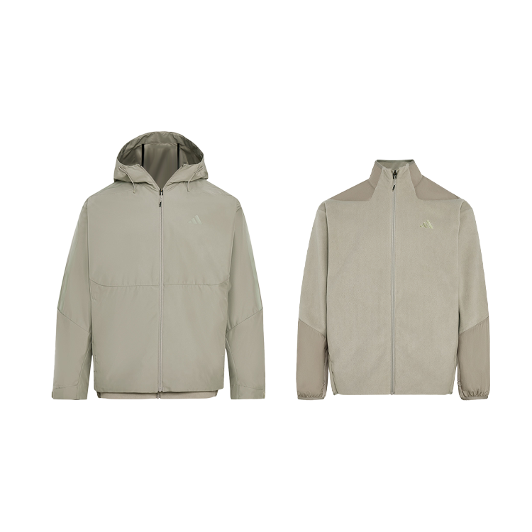 Adidas Adidas DWR TH 3 In 1 Water Repellent 3 in 1 Fleece Lined Zippers Long Sleeved Hooded Jacket Men's