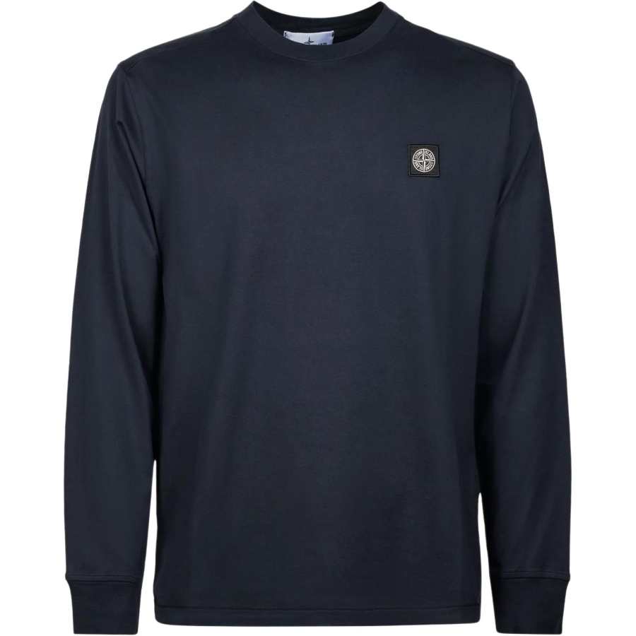 STONE ISLAND T Shirts Men's Marine Blue Crew Neck Moderate Straight Fit