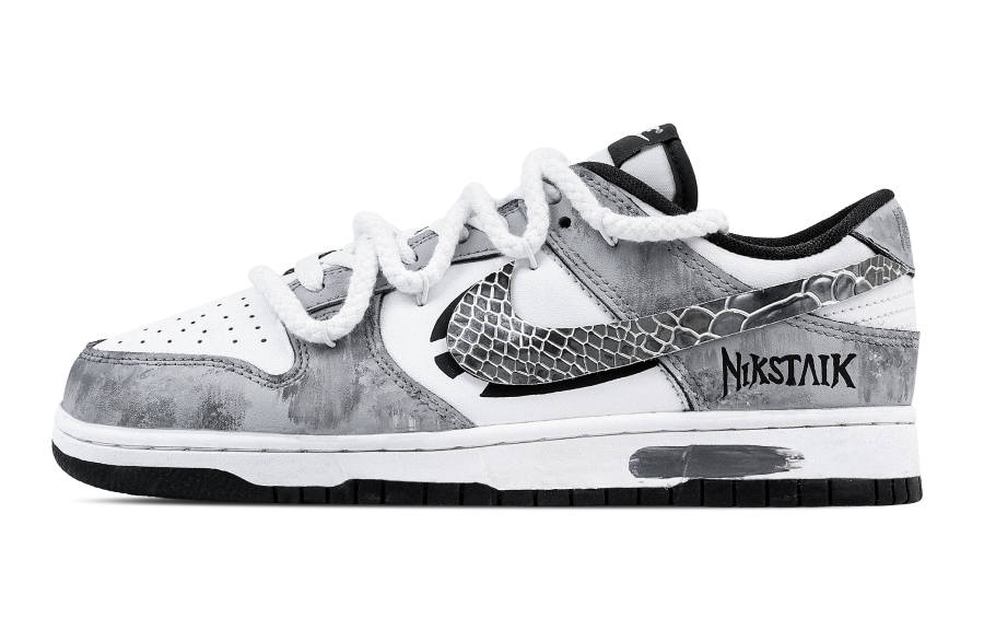 Nike Nike Dunk Storm Deerling 1 Abrasion Resistant Low top Skateboard Shoes Unisex Gray White