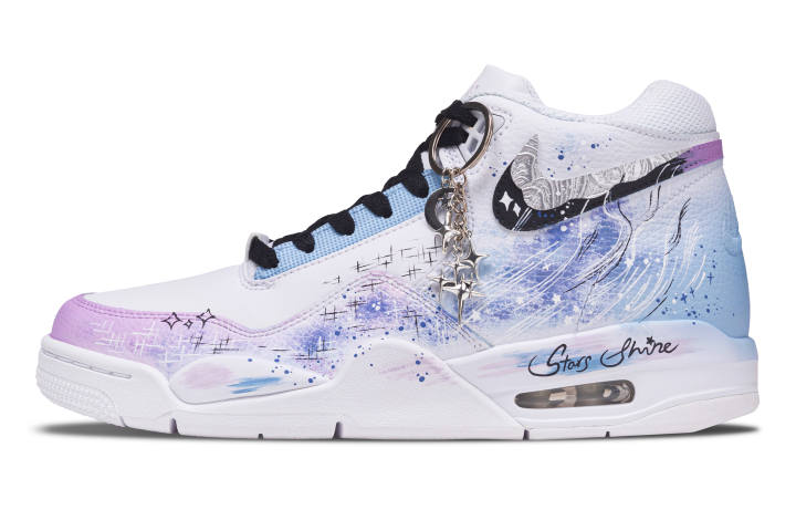 Nike Nike Flight Legacy Nebula Dream Wild Abrasion Resistant Abrasion Resistant Mid top Vintage Basketball Shoes Men's