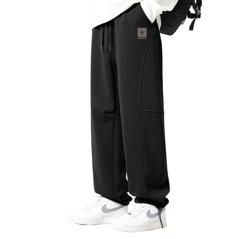 Tonlion Casual Pants Unisex Moderate Straight Fit Pants